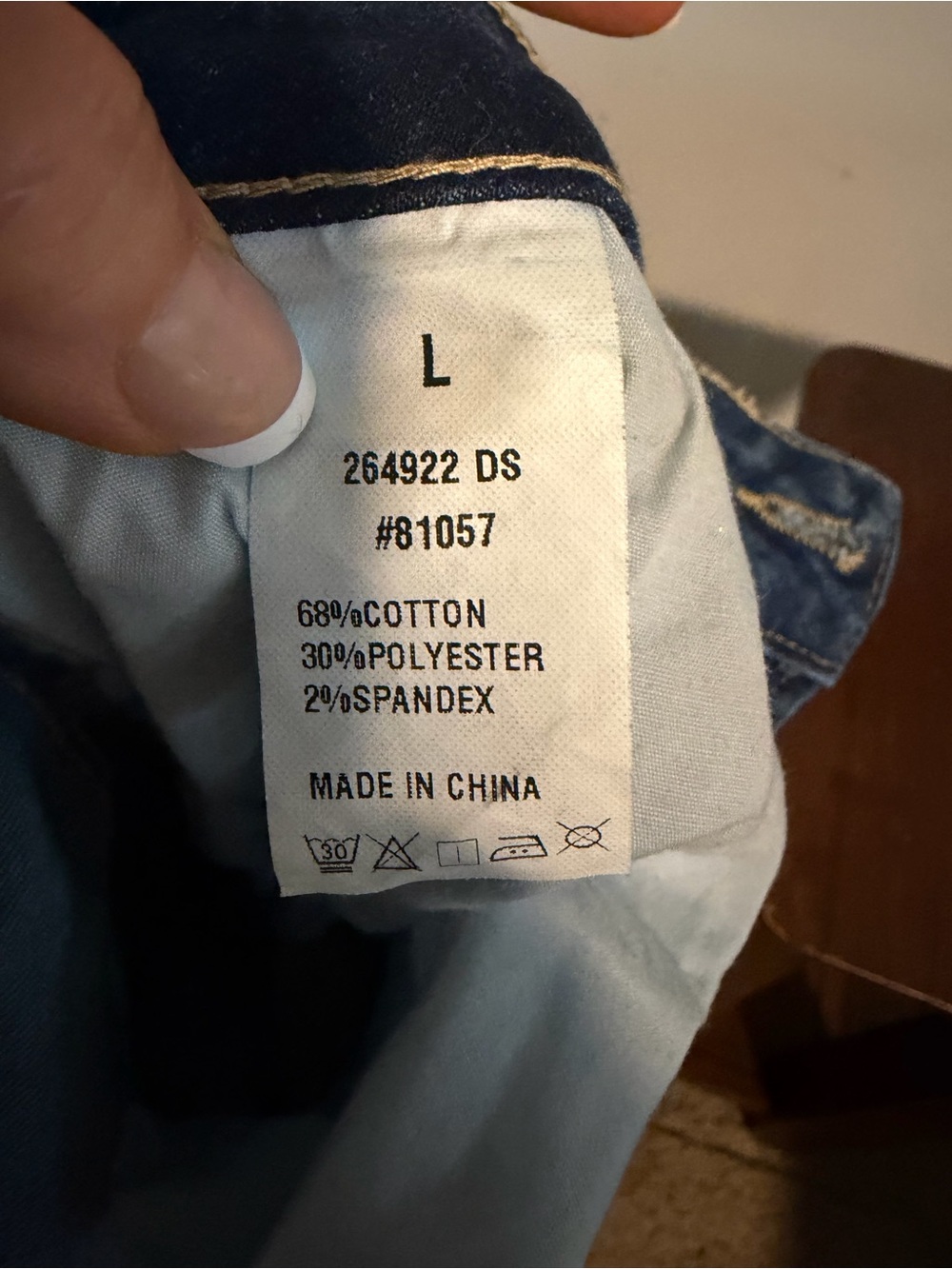FLAMINGALS Distressed Cropped Jeans Blue Size Large - Picture 6 of 6